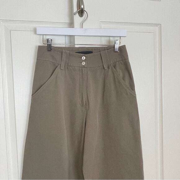 Anika Lena Skarstrom Extra Wide Leg A-Line Twill Culotte Pants Cotton Sz 38 - Picture 2 of 9
